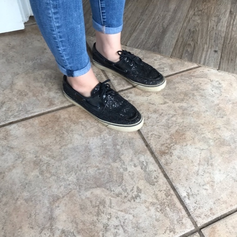Sperry‎ Topsiders Black size 8
